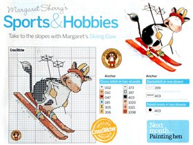 Sports and hobbies - Skiing cow
