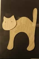 Фигурки деревянные 3D, 'Кошка', 15х20х1 см, с пете