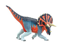 Необычный оранжево-голубой динозавр