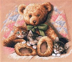 Teddy & kittens 35236