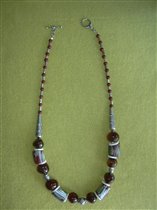 Бусы из Trade Beads с серебром