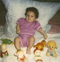 Такой кудрявый сынуля был в 3 месяца