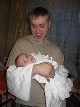 папа с доченькой после крещения