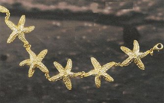 Starfish Bracelet with Gold Finish