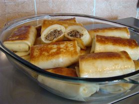 блинчики с мясом