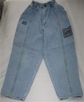 джинсы голубые на резинке