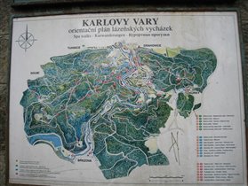 Карта туристической части Карловых Вар
