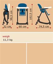 Размеры стульчика в собранном и разобранном виде