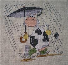 Коровка под зонтом