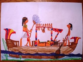 Путешествие на лодке. Древний Египет.