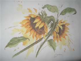  Sunflowers In Watercolors (Lanarte 34894)