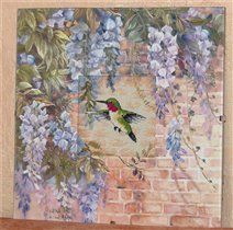 Колибри и глициния - 73070 (Hummingbird and Wisteria) 