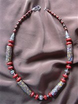 Бусы из очень красивых длинных Trade Beads
