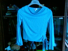 ГОЛУБАЯ КОФТА, на 12-14лет