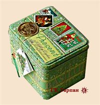 B*asilur, Present Green, зеленый ароматизированный чай жестяная банка, 100 г., новогодняя упаковка