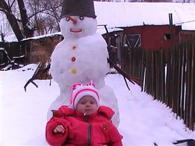 Лиза и снеговик.