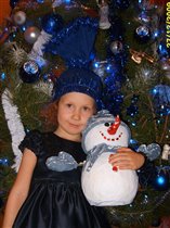 девочка-конфетка и снеговик