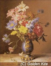 655 - Flowers In A Blue Vase