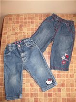 Стильные джинсики для малышки 6-9 мес