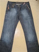 джинсы P*mo с кож. отделкой