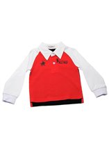 Поло из мягкого трикотажа с длинным рукавом р.122