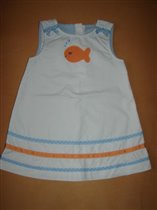 Белое платье с рыбками Джимбори