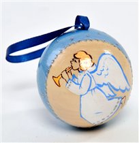 Шap Тpyбящий Ангелoчек - елочнaя игpyшка 