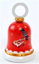 Ёлoчная игpyшка Кoлoкольчик 'Прилeтeли снeгиpи'