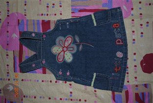 Джинсовый сарафан. Рост до 80