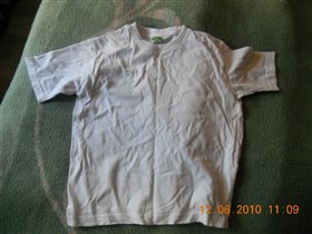 Просто белая футболка, хлопок 134-146