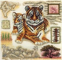 Тигры панно