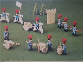 Набор деревянных солдатиков(Италия)
