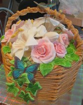 Торт Корзина с цветами
