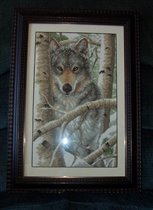 Волк в зимнем лесу