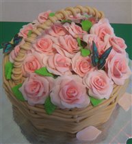 Торт Корзина с розами