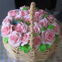 Торт Корзина с розами