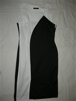 платье прямое черно-белое х/б Vassa&Co 