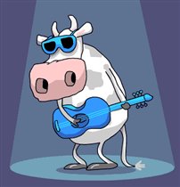 Корова с гитарой