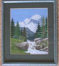 Горный пейзаж ( гладь, хлопок )