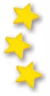 Звезды из фетра. Упаковка 12 штук. Цвет желтый