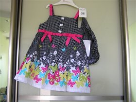 Платье с бабочками+трусики , размер 2 года, 1300