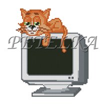 Кот на компьютере
