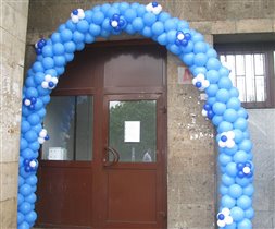 Арка на входе в регистратуру поликлиники