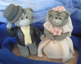 Торт Свадебные мишки Тедди