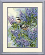 35258 Chickadees and Lilacs