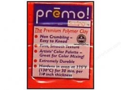 Пластик полимерный Premo. Цвет красный флюоресцент