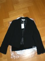 пиджак черный с кружевом 44