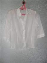 Блузка белая в тонкую полоску р 46 -400 руб.