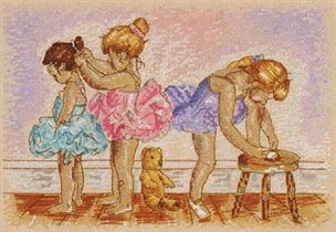 три цветные балеринки