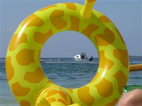 Вид на море через детский круг